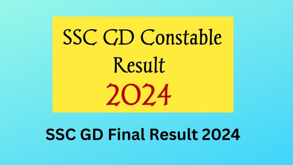 SSC GD Final Result 2024