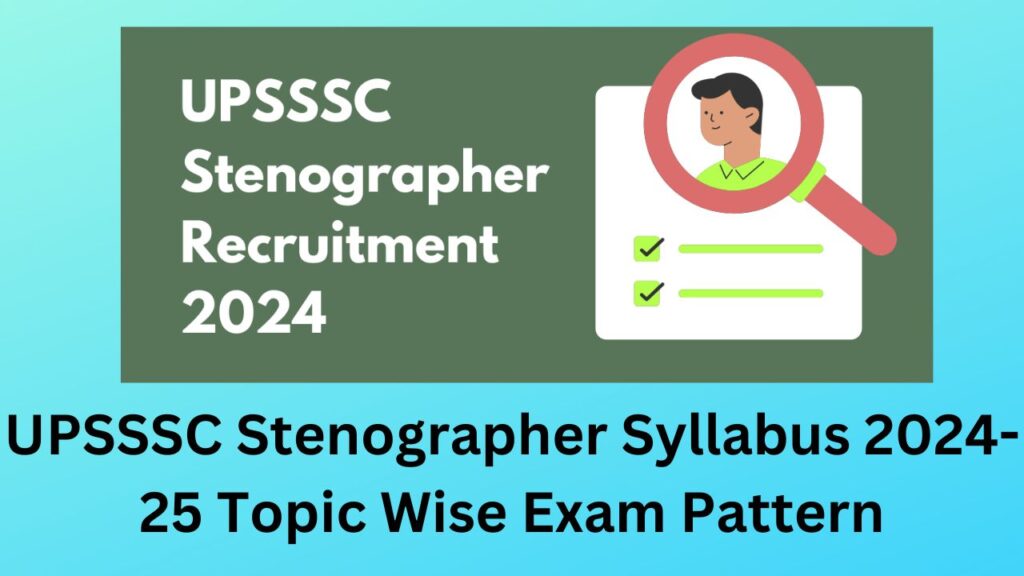 UPSSSC Stenographer Syllabus