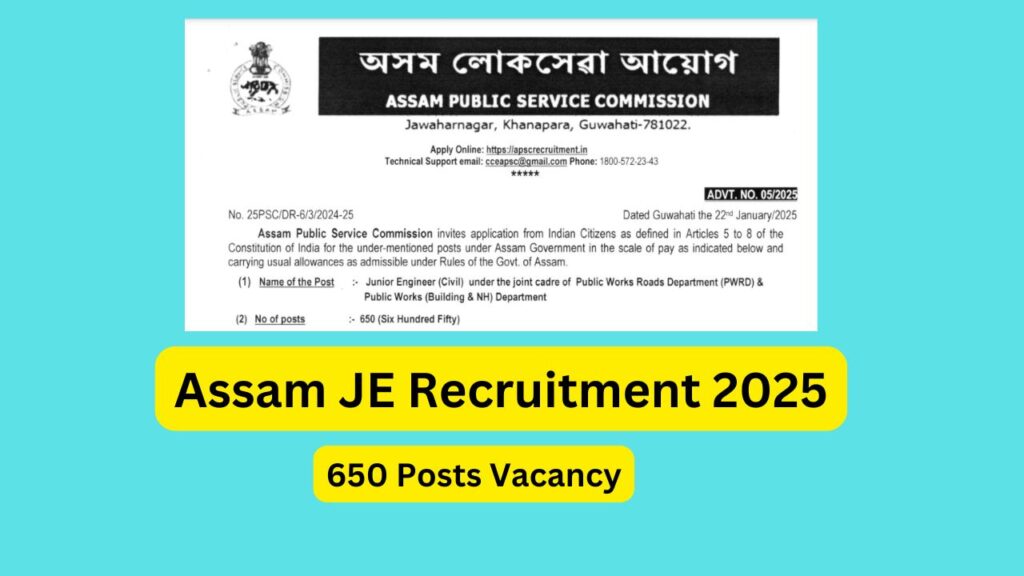 Assam JE Recruitment