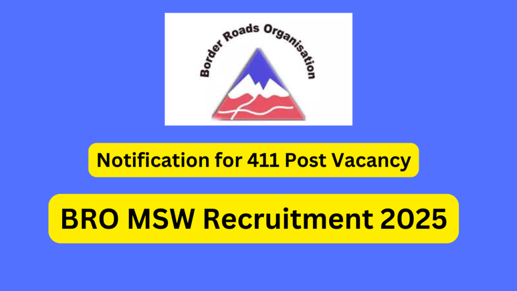 BRO MSW Recruitment