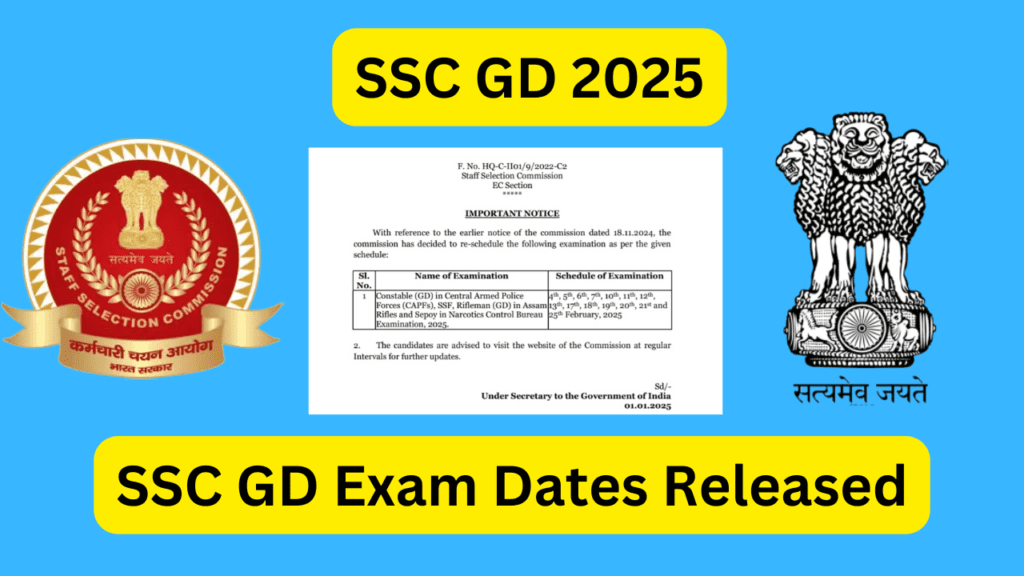 SSC GD Exam Date