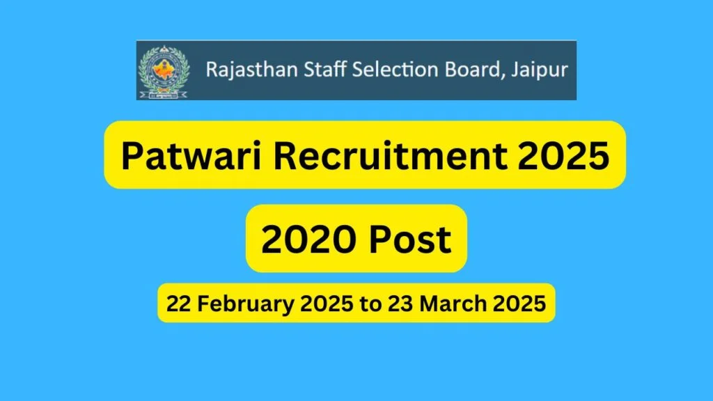 Patwari Recruitment 2025 